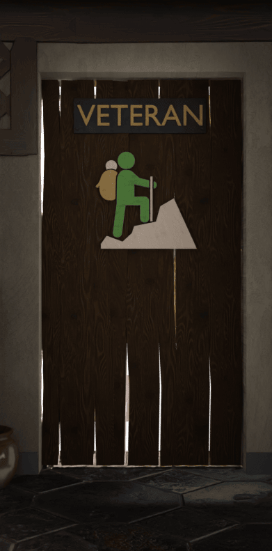 image représentant une porte en bois modélisée en 3D du site de la société d'escape game escape adventures Angers. Lien vers la page des articles des salles.